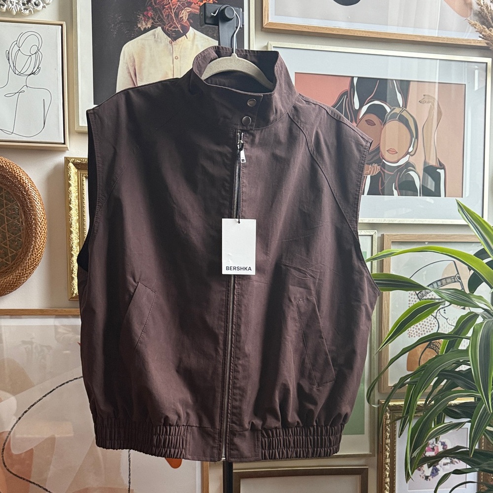 Bershka Dark Brown Sleeveless Vest